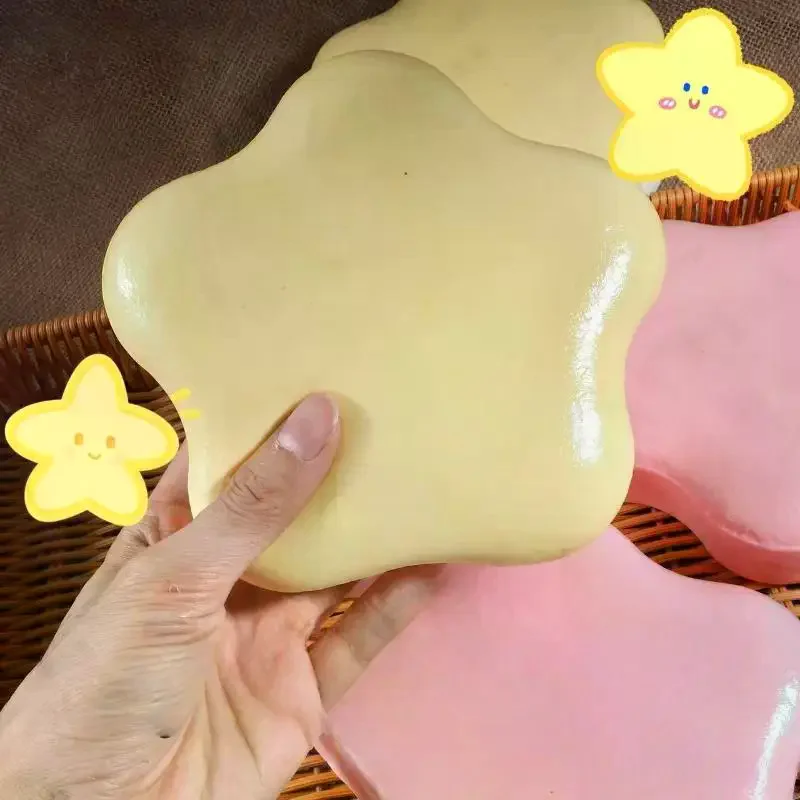 1Pcs Slow Rising Pinch Stress Relief Squeeze Toys, Yellow Star Fidget Toy Sensory