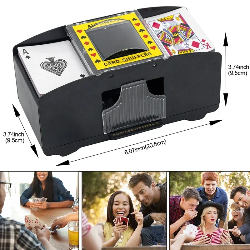 Automatic shuffling machine, battery powered electric shuffling machine with USB cable, used for playing cards in card games