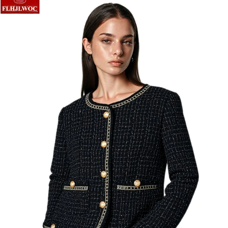 

New Year Short Coats 2025 Autumn Winter OuterwearWomen Office Lady French Design Japan Chic Korea Pockets Woolen Blazer Jackets