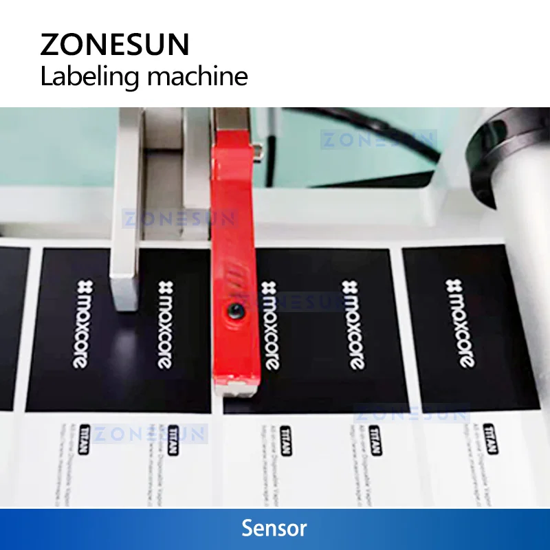 ZONESUN Semi Automatic Flat Surfaces Labeling Machine Label Labeler Applicator Custom Design Stickering Equipment ZS-TB105F