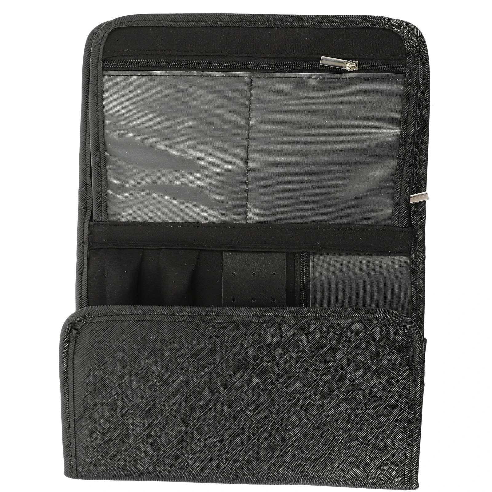 

Travel Jewelry Foldable Organizer Black Storage Bag Reliable Material Compact Case Necklace Ring Earrings Holder Roll Pouch