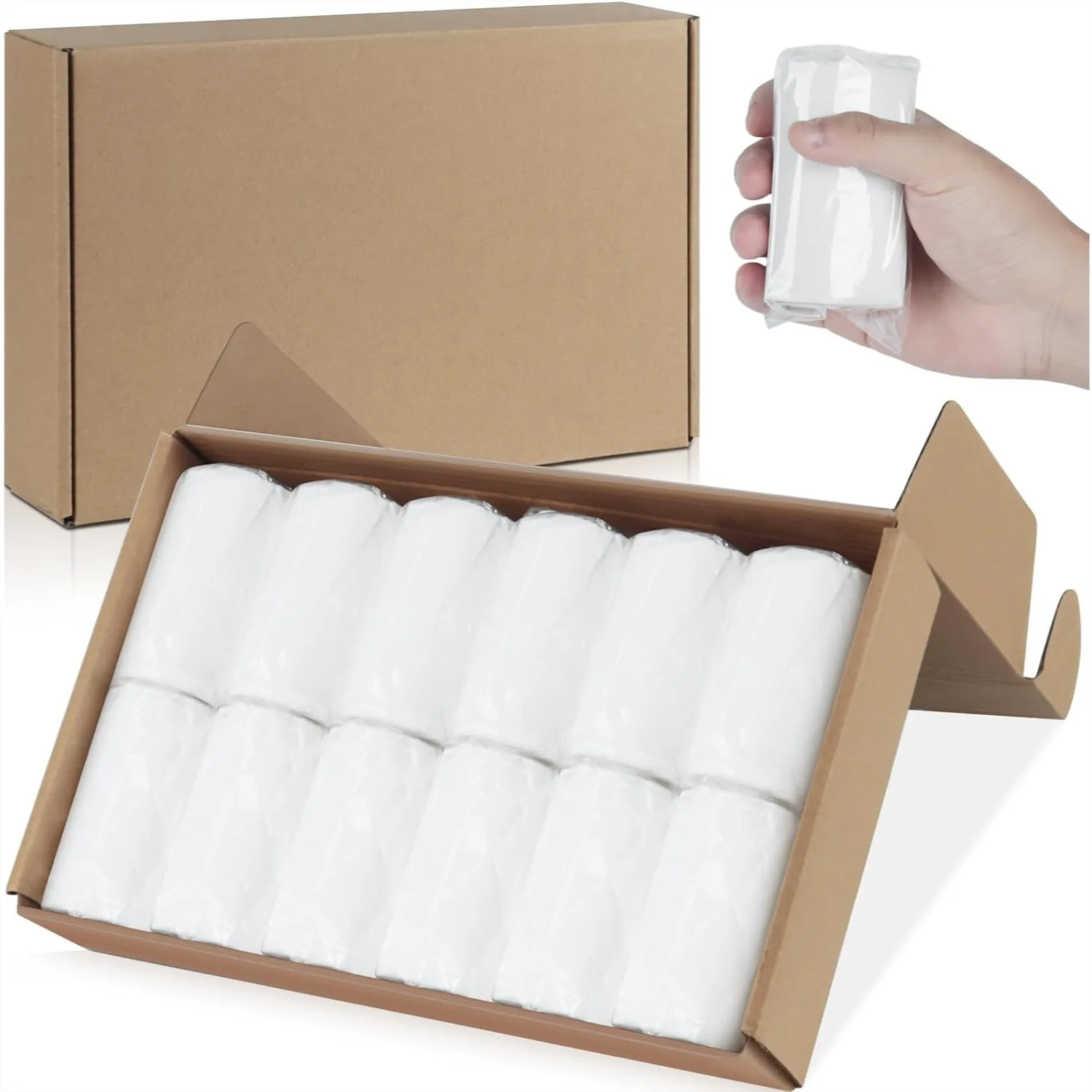 

12 Packs Coreless Travel Toilet Paper Soft Camping Toilet Tissue for Hiking Outdoor Adventures