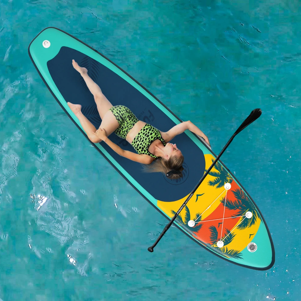 Funwater Aufblasbare Wasser-Paddle-Boards 335-350cm Mehrere Optionen mit Geschenk-Add-ons Ideal für Anfänger, Familienausflüge, Wasser-Yoga, Körperliche Übungen Maximale Belastung 150-180kg zur Auswahl – Detail 6