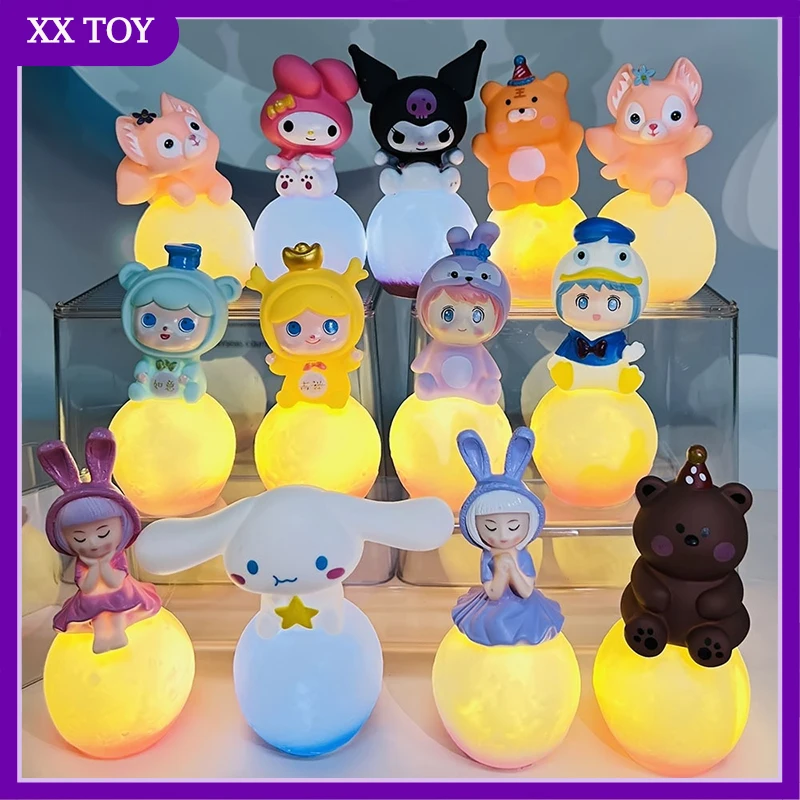 

Аниме Sanrio мультяшный персонаж Hello Kitty Kuromi Ночная Подсветка Детские игрушки прикроватные светильники Kawaii детский праздничный подарок