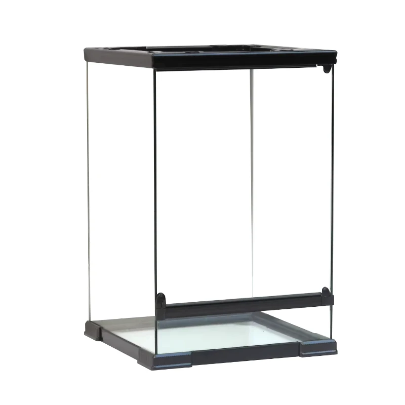 

Small Lizard Snake Glass Feeding Box Removable Reptile Transparent Glass Box