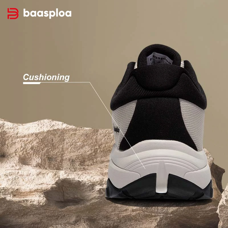 Baasploa Men Hiking Shoes Male Breathable Casual Sneakers Lightweight Outdoor Soft Comfort Sport Shoes Anti Slip Wear-Resistant - Image 6