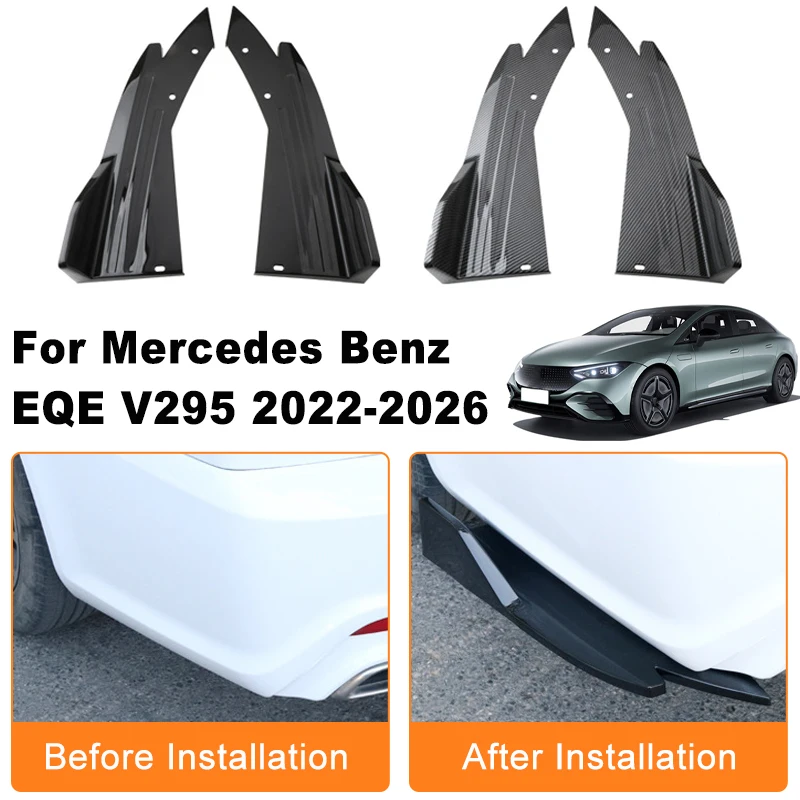 

Car Rear Bumper Spoiler Lip Diffuser Side Skirt Splitter Wrap Angle Anti-Crash Protection For Mercedes Benz EQE V295 2022-2026