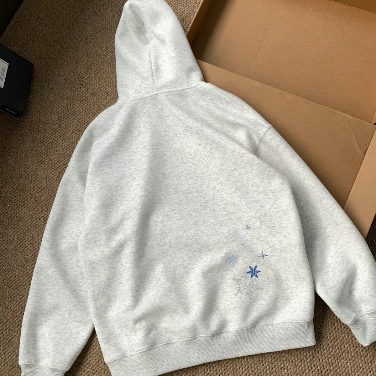 الخريف الشتاء الرجال ندفة الثلج ستار التطريز مقنعين البلوز Y2K الذكور Soild فضفاض عالية الجودة هوديي البلوز