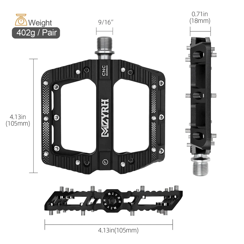 3 Bearings Wide Bicycle Pedals Ultralight Anti-slip CNC BMX MTB Road Bike Pedal Cycling Sealed Bearing Bike Pedals