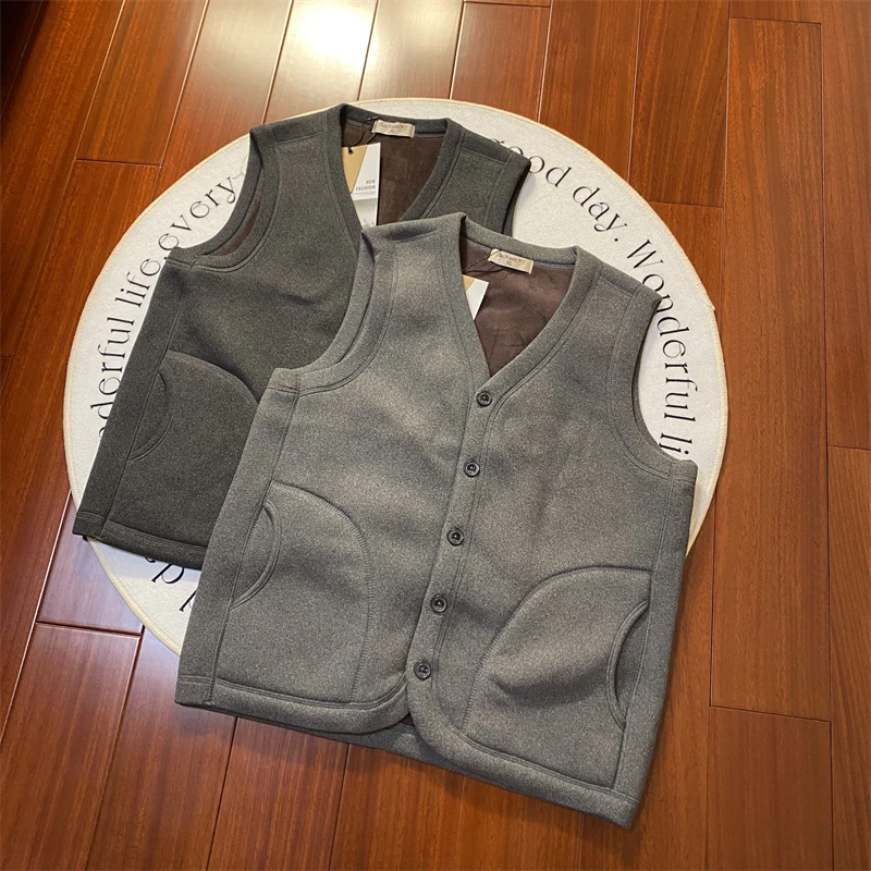 

Утепленный хлопковый жилет для мужчин, осенне-зимний, ручной работы, двухслойный, с термоэффектом, сохраняющий тепло, с наплечными вставками