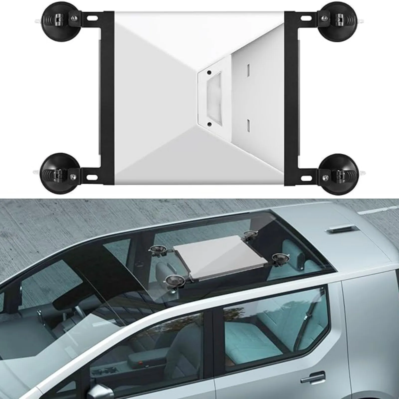 Starlink Mini Car Suction Cup Mount for Car Windows Sunroofs Carbon Steel Black