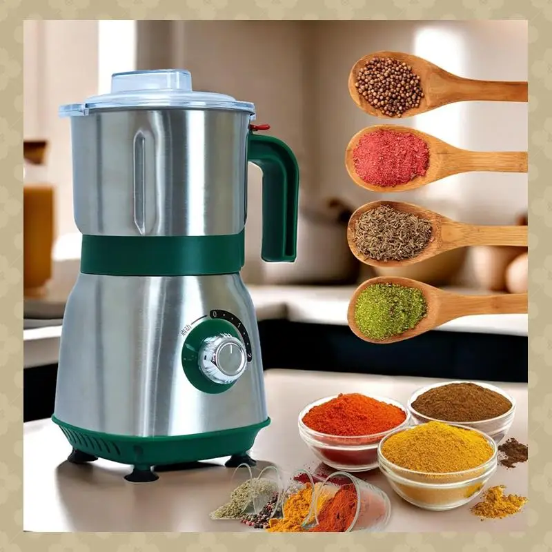 

AB45 Grain Grinde For Kitchen Electric Spice Grinders Comes With 3 Removable Stainless Blades For Coffee Bean Grains Nuts EU Plu