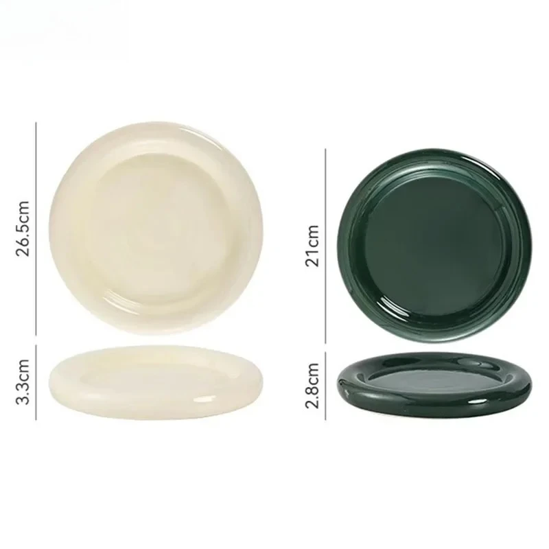 

Solid Color Donuts Cake Plate Creative Ceramic Steak Plate Dessert Plate Salad Plates Sushi Plates Restaurant Display Tableware