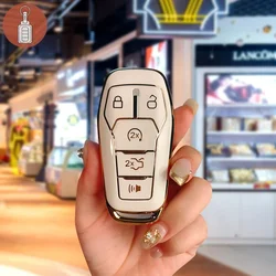 Tpu Car Key Case Cover for 2016 Lincoln MKZ MKC Mkx 2015 Edge 2016 2017 2018 Ford Explorer 2016 Fusion 2015 Mustang Focus Taurus