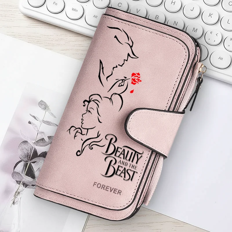 الأميرة المرأة طويلة سستة محافظ مشبك حقائب اليد محفظة نسائية للعملات المعدنية جلدية متعددة حامل بطاقة موضة حقيبة سعة كبيرة هدية لفتاة #1