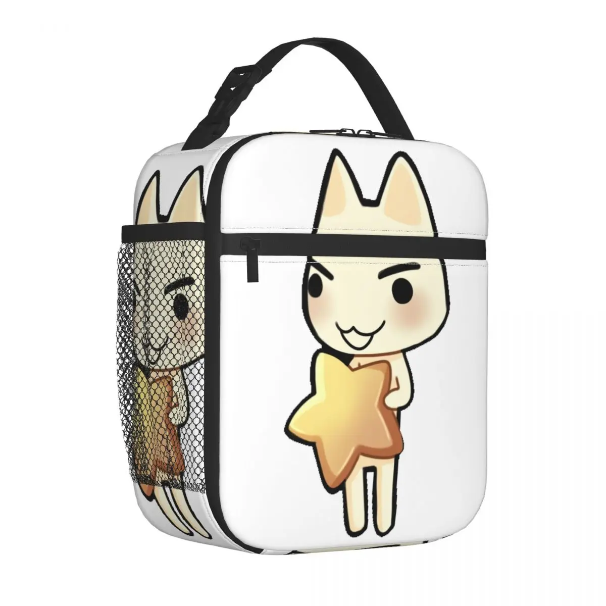 Animated Anime Games Toro Inoue Cat Insulated Lunch Bags for Outdoor Picnic Portable Thermal Cooler Bento Box Women Kids