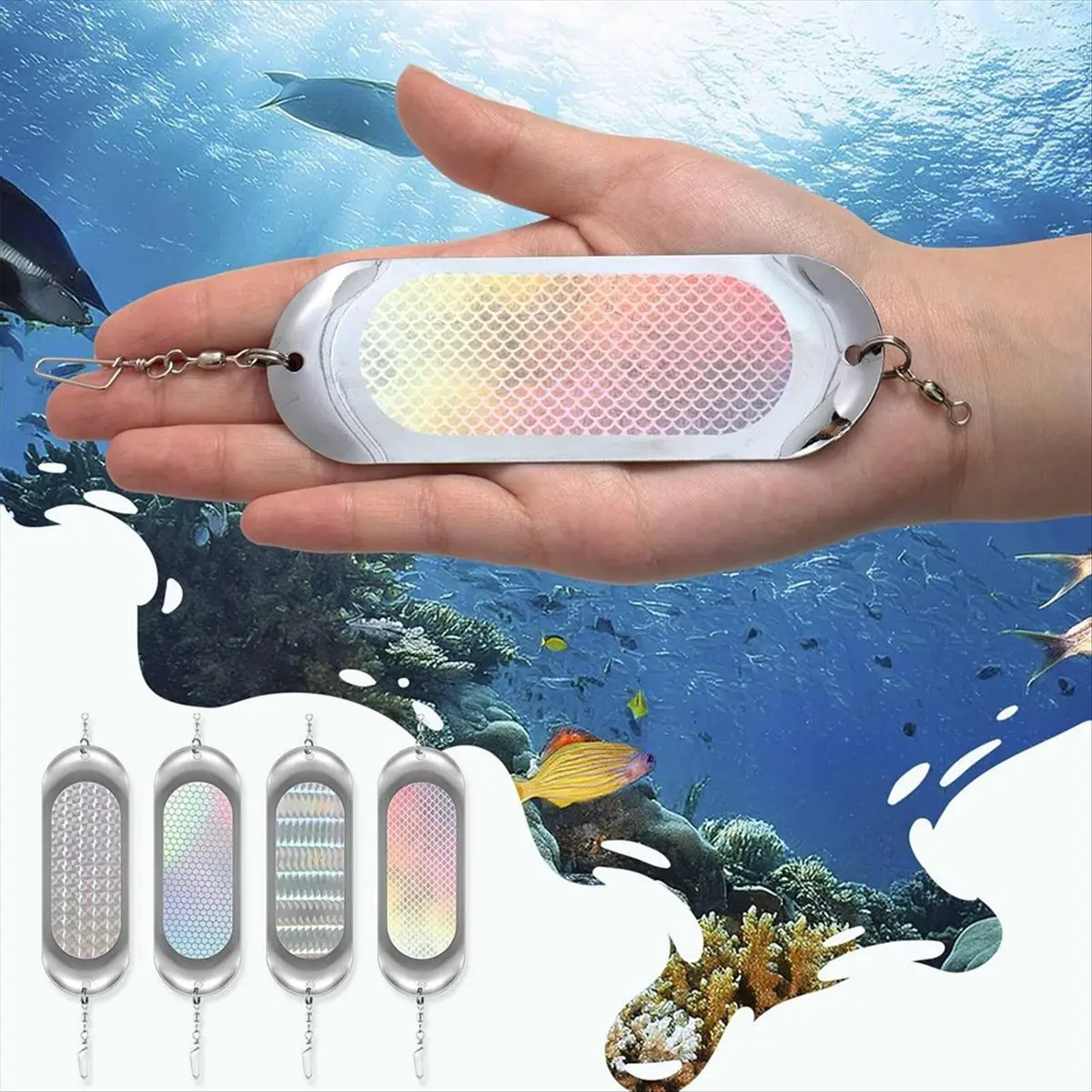 L79A 4Pcs Fishing Bait Lure Diving Board Swivel Planer Board Kokanee Dodger Fishing Flashers Fishing Trolling Tackle