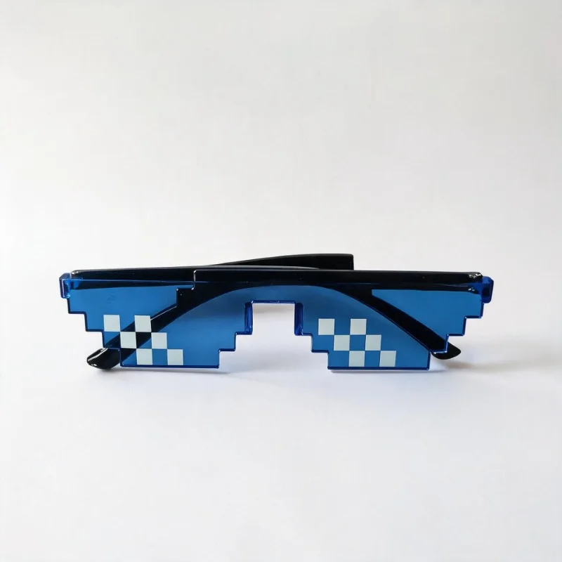 Pixel Mosaic Sunglasses Black Cool Funny Trick Joke Toys