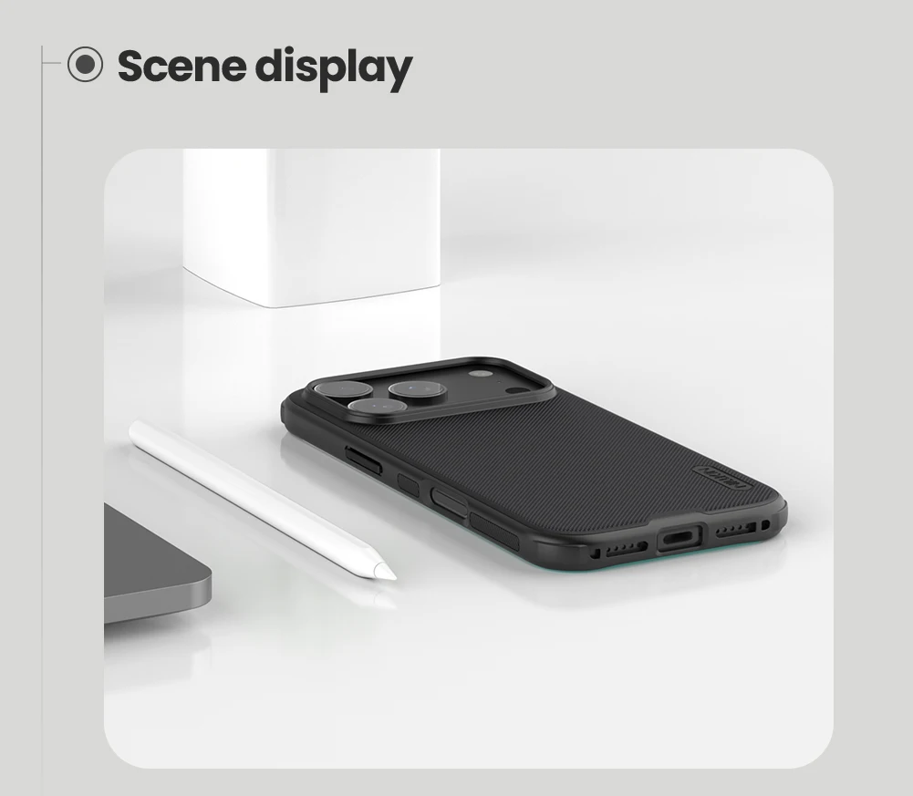 NILLKIN Für iPhone 18 Pro Max 17 Pro Max 16 Pro Max 15 Pro Max Frosted Shield Pro Handyhülle PC+TPU Hartschutz Rückabdeckung – Detail 14