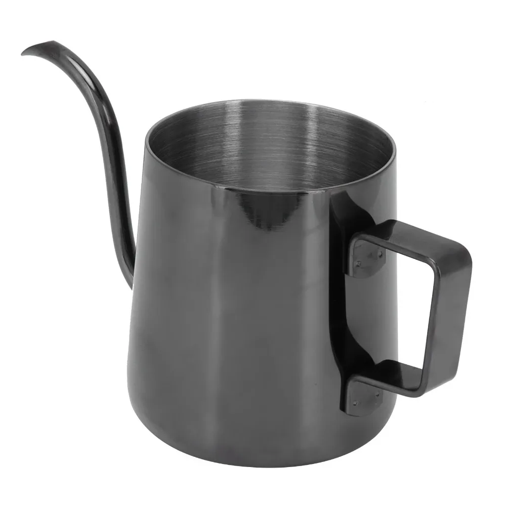 304 Stainless Steel Manual Coffee Kettle Slender Design Long Narrow Spout Pour Over Kettle Drip Cup Spout Hanging Ear Handle