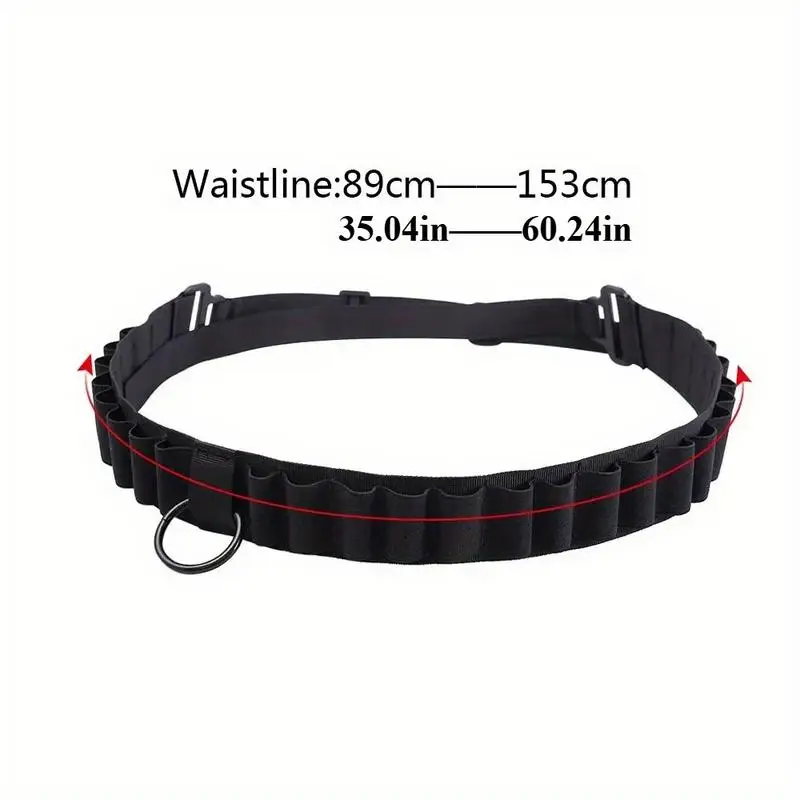 25 Rounds Ammo Shell Holder Belt 12GA Rifle Shotgun Cartridge Waist Holster Carry Pouch view 2