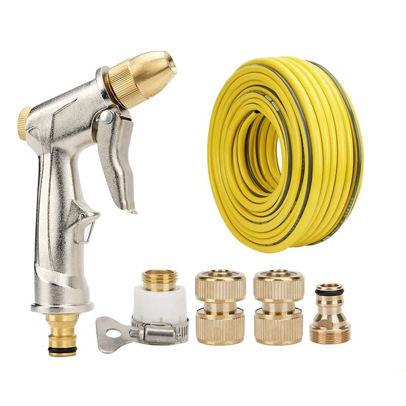 Car High Pressure Water Spray Gun Metal Brass Nozzle Garden Hose Pipe Lawn Car Wash Sprayer Sprinkler Car Wash Tool Water Guns