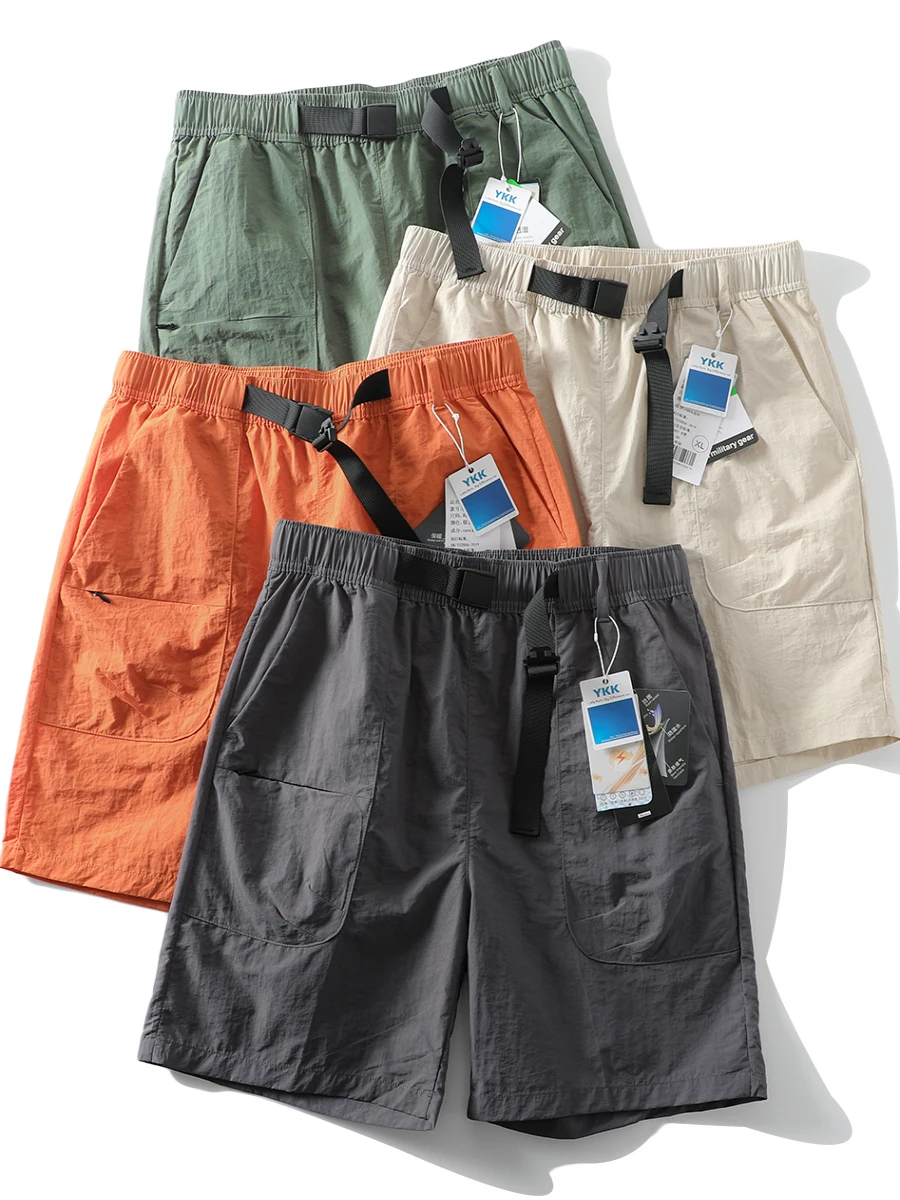

Outdoor Men's Workwear orts Elastic Waist Multiple kets Qui Dry Breathable Waterproof Summer Faion Ci Nylon Fabric
