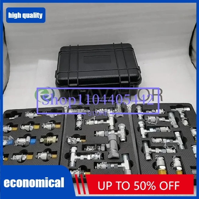 Hydraulic Parts Diagnostic Tool Tee Adapter Pressure Gauge Set Test Kits Pressure Tee Joint Box