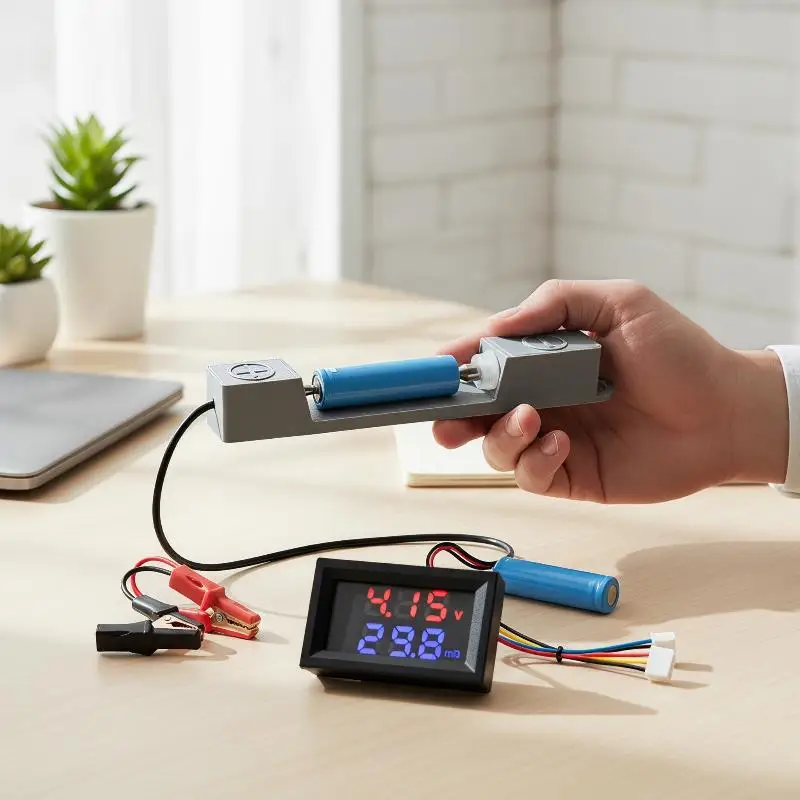 1 Set DC4-12V VR452 Digital Battery Internal Resistance Tester Voltmeter Portable Resistor Test Tool for Repair Workshop Use