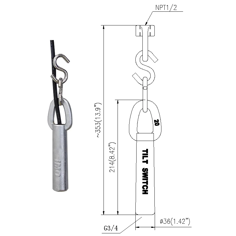 For Tilt switch conveyor belt protection emergency switch stop