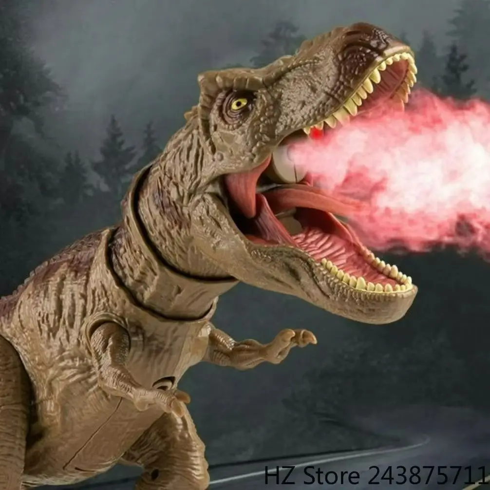 

Tyrannosaurus Rex Action Figure Dinosaur Toy Realistic T-Rex with Vibration Roaring, Lights, Spray, Movable Jaws & Limbs Gift