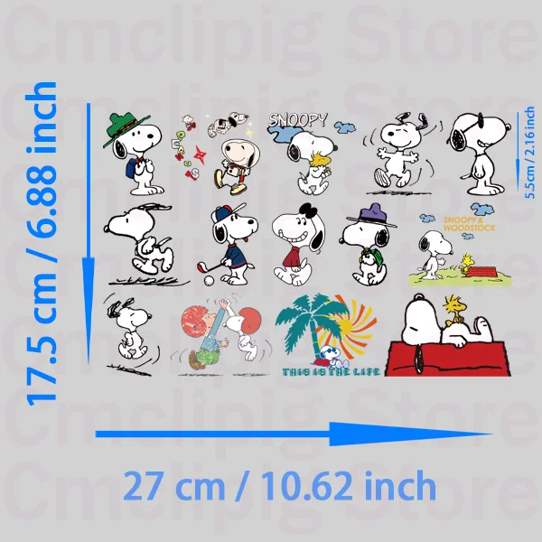 Funny Snoopy thermoadhesive patches self-adhesive DIY Sewing for children iron on transfer