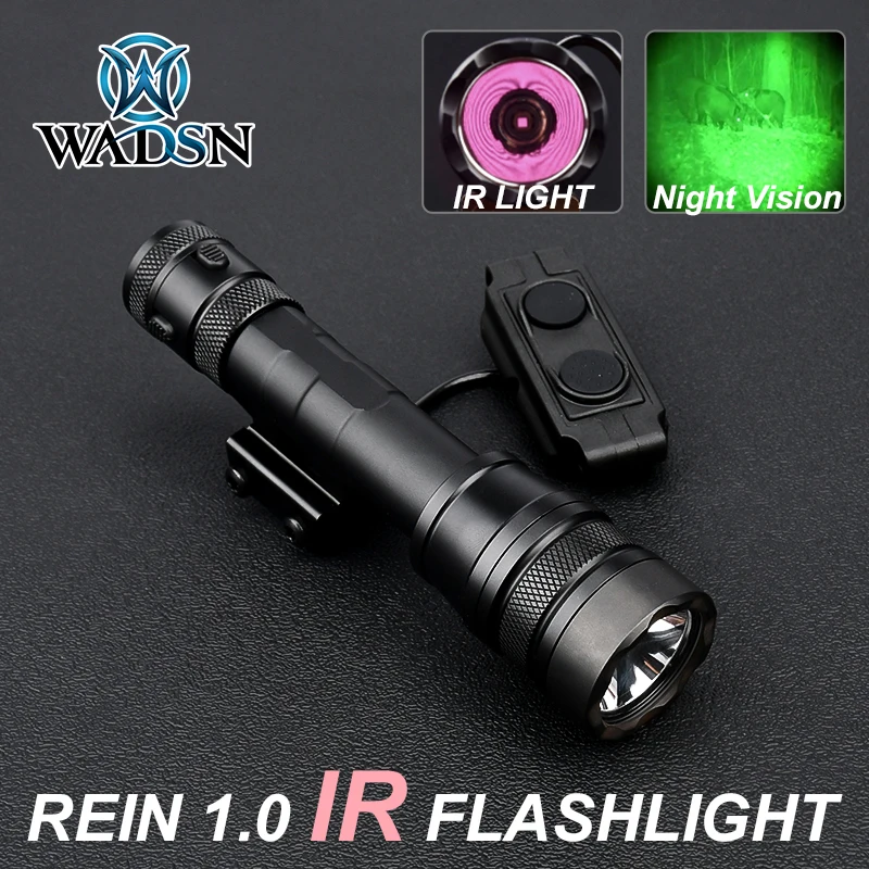 WADSN REIN 1.0 Kit Tactical Night Vision Scout Light IR LED Flashlight Dual function switch Constant Hunting Rifle Weapon Light