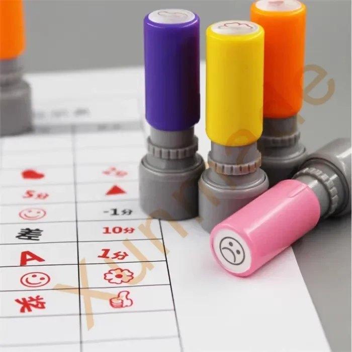 Auto Ink School Teacher School Kids Gift Self-Inking Stamp Stamp Cartoon Children Plastic photosensitive seal custom ink stamp