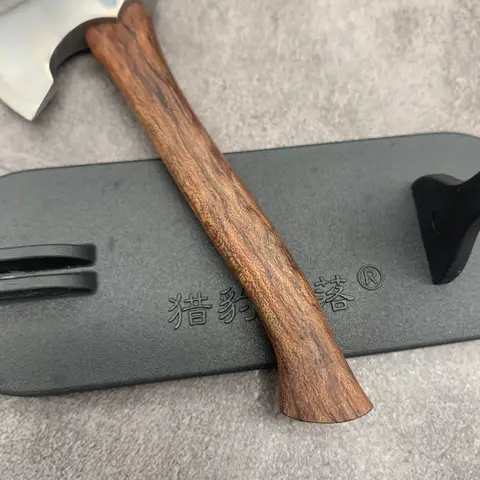 थोक स्टेनलेस स्टील तेज ब्लेड रोज़वुड हैंडल मिनी कुल्हाड़ी आउटडोर कैम्पिंग जीवन रक्षा फिक्स्ड ब्लेड मल्टी चाकू धारक के साथ 10 best sales कुल्हाड़ी चाकू - №5