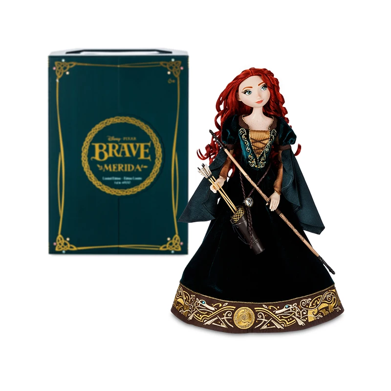 Disney Figure Merida Action Figure Doll Brave 10th Anniversary Series Limited Edition Collect Model Room Decor Toy Girl Kid Gift