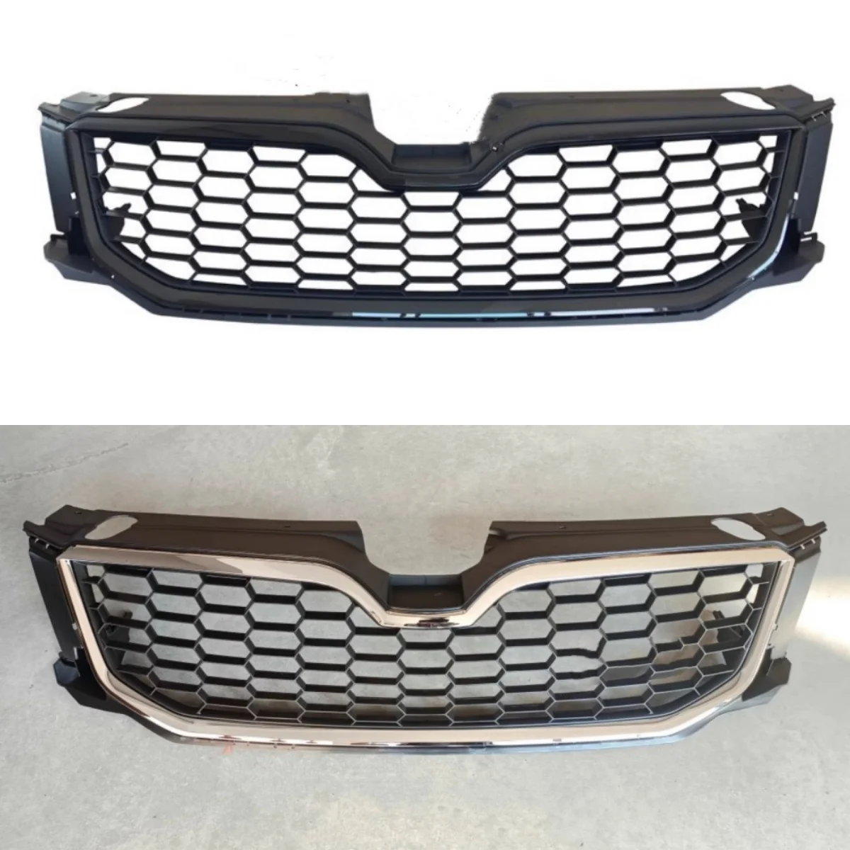 Kühlergrill Frontstoßstange Grill Maske Netz für Skoda Octavia 2015 2016 2017, modifizierter neuer Stil, Autozubehör