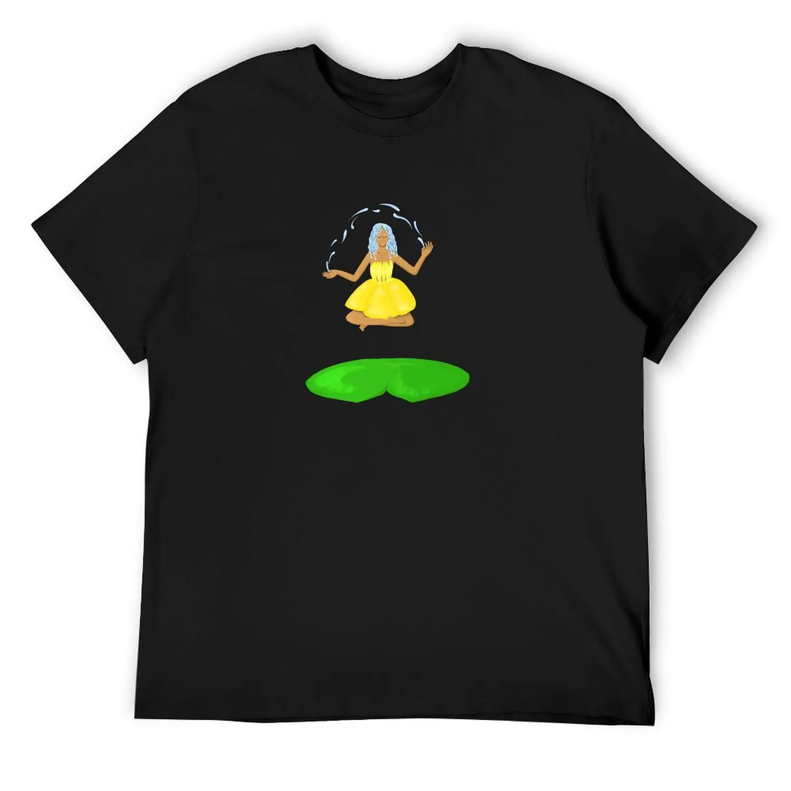 yellow water-lily girl T-Shirt shirts graphic tees tees cute tops mens designer clothes