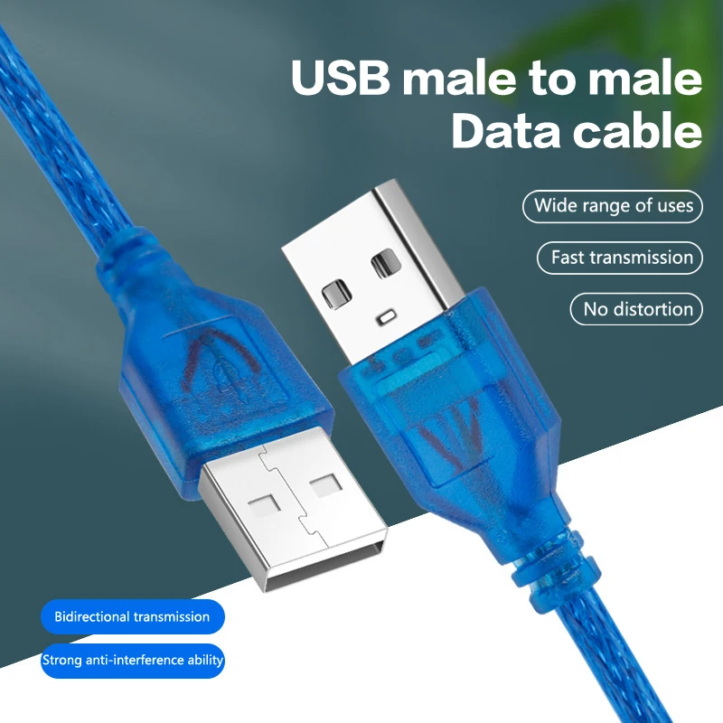 USB A Male To USB Male Dual USB2.0 Superspeed Extension Cable For Radiator Hard Disk Webcom Camera USB Date Transmission Cord