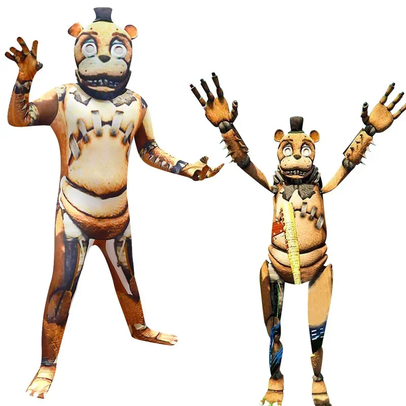 House AA Cartoon Bear Costume Game Foxy Chica Bonnie Freddy Cosplay Costumes Fancy Nightmare Hallowe New 2025 WKD001