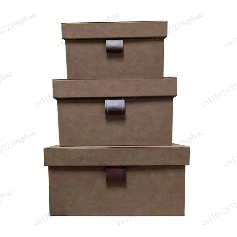 Leather Storage Box, Clothes Organizer Boxes, Large Accessory Organization Case, Luxury Bedroom Closet Organizing Cases