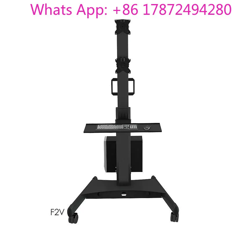 F2 Dual Stand | 24-30 Inch, Mobile Arm, Floor Cart & Four-Screen Universal Base