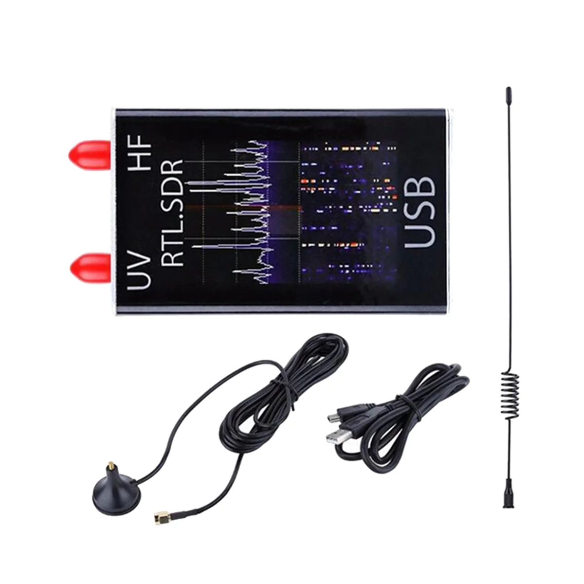 جهاز استقبال QA88X SDR 100 كيلو هرتز - 1.7 جيجا هرتز كامل النطاق UV HF RTL-SDR USB استقبال موجة قصيرة النطاق العريض راديو محدد بالبرمجيات