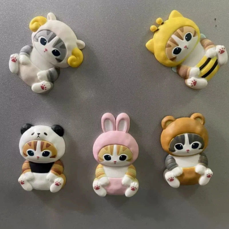 

Набор фигурок Mofusand: милые ПВХ-модели, магнитные наклейки на холодильник, декоративные игрушки, сюрприз-подарки (слепая коробка)