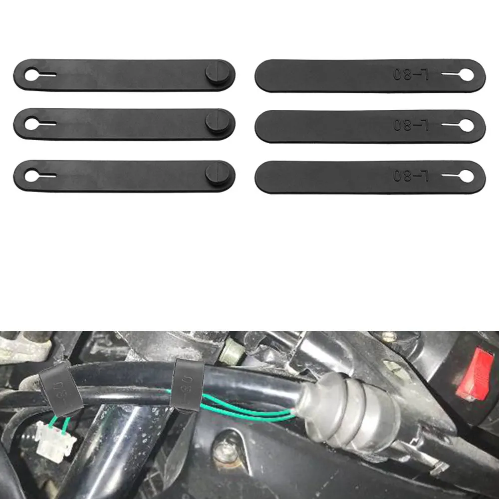 Motorcycle Rubber Cable Tie Strap Reusable Wiring Harness Fixed Band Elastic Rubber Cord Organizer for Motorbike Wire Bundle