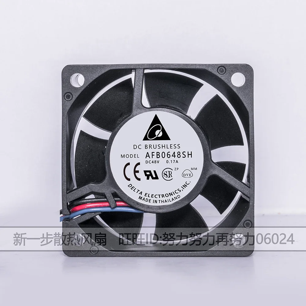 Delta Electronics AFB0648SH S47L Server Cooling Fan DC 48V 0.12A 60x60x25mm 3-Wire