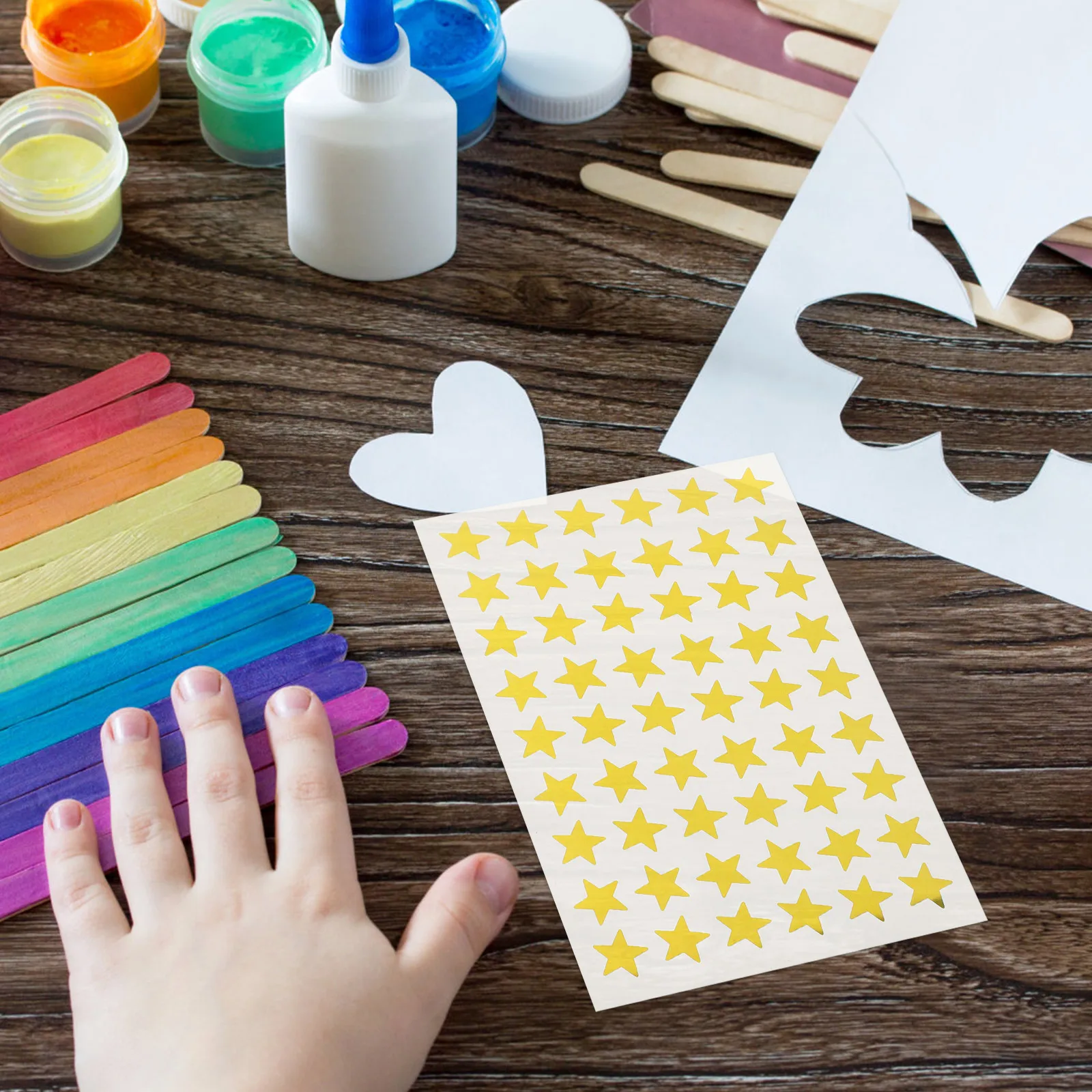 

50 Sheets Colorful Star Stickers Scrapbooking Diy Gift Diary Aluminum Foil Decorative Stationery Journal