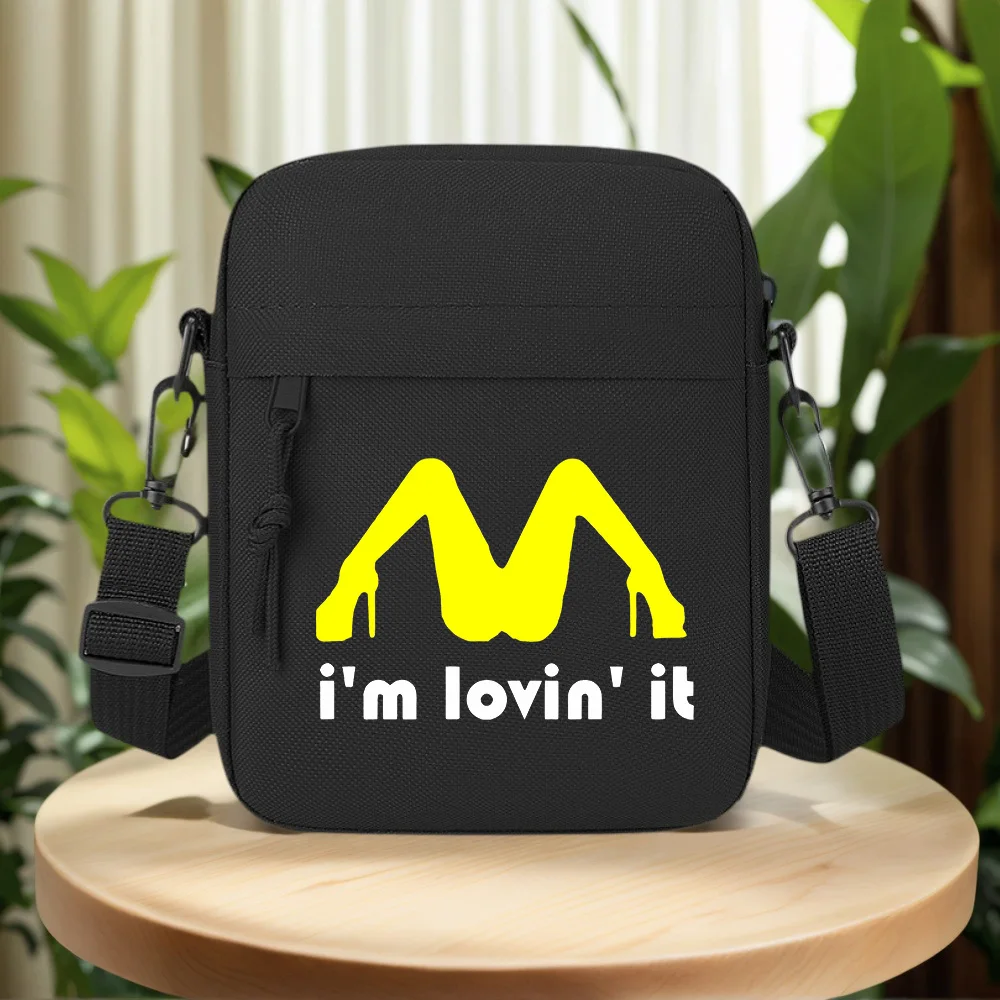 Yellow legs,heels,and loving it. Men Crossbody Bag Single Shoulder Women Cartoon Anime Film Printing Design Unisex