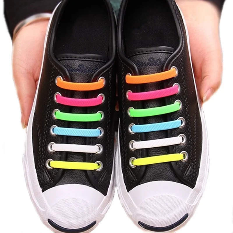 

New Silicone Elastic Shoelaces Creative Lazy No Tie Shoelace Lacing Kids Adult Sneakers Quick Shoe Lace Zapatillas