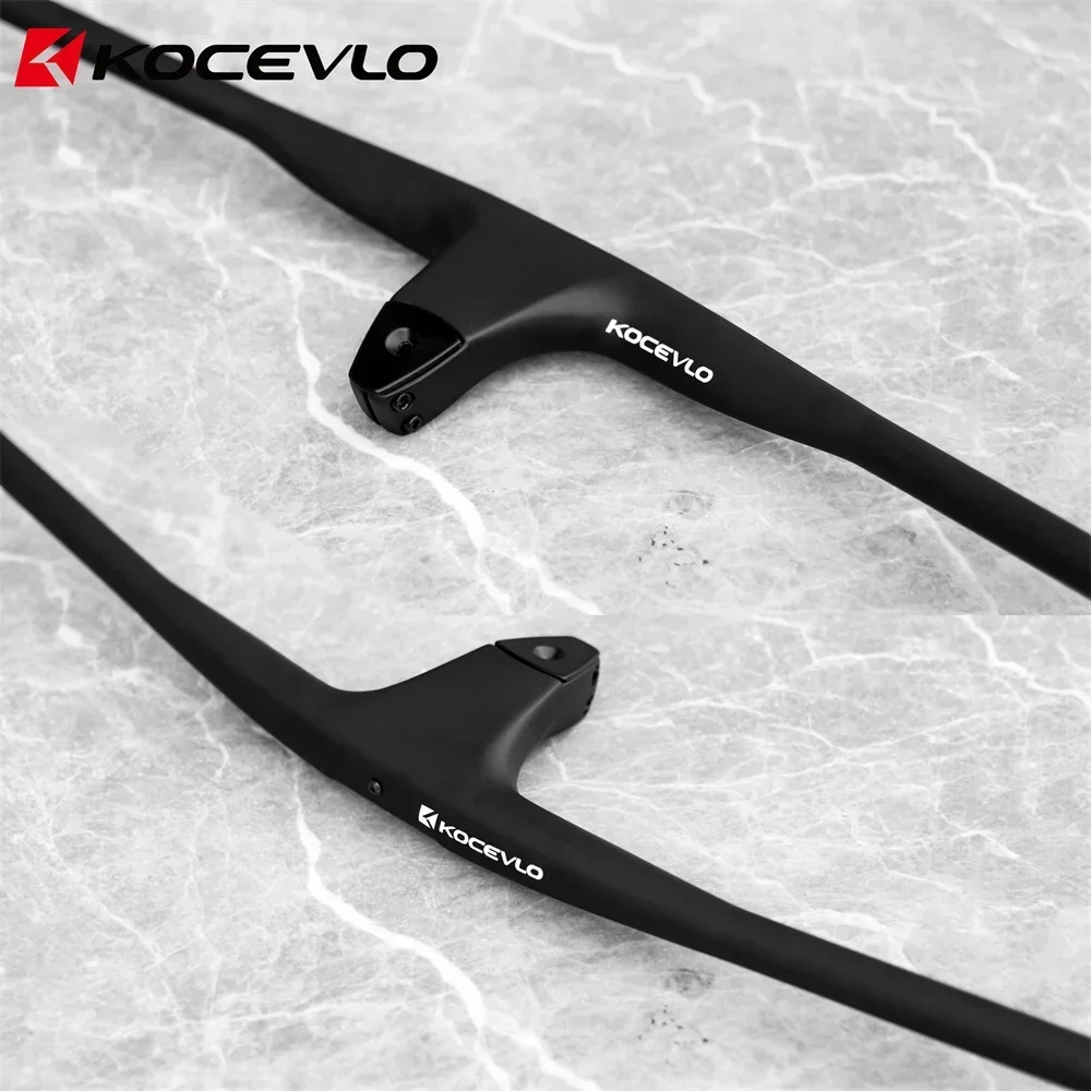 KOCEVLO MTB Carbon Integrated Handlebar, -17° Negative Rise, Stem 50-90mm, 740mm Width, For XC & Marathon Mountain Bike